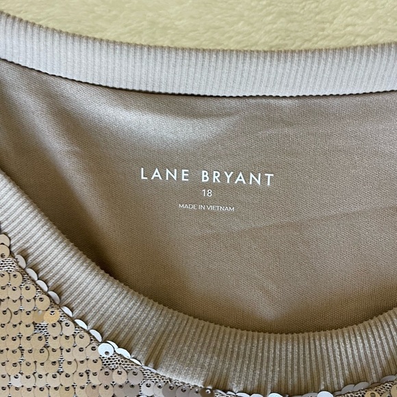 Lane Bryant Gold Sequin Sweater Top - Picture 5 of 7